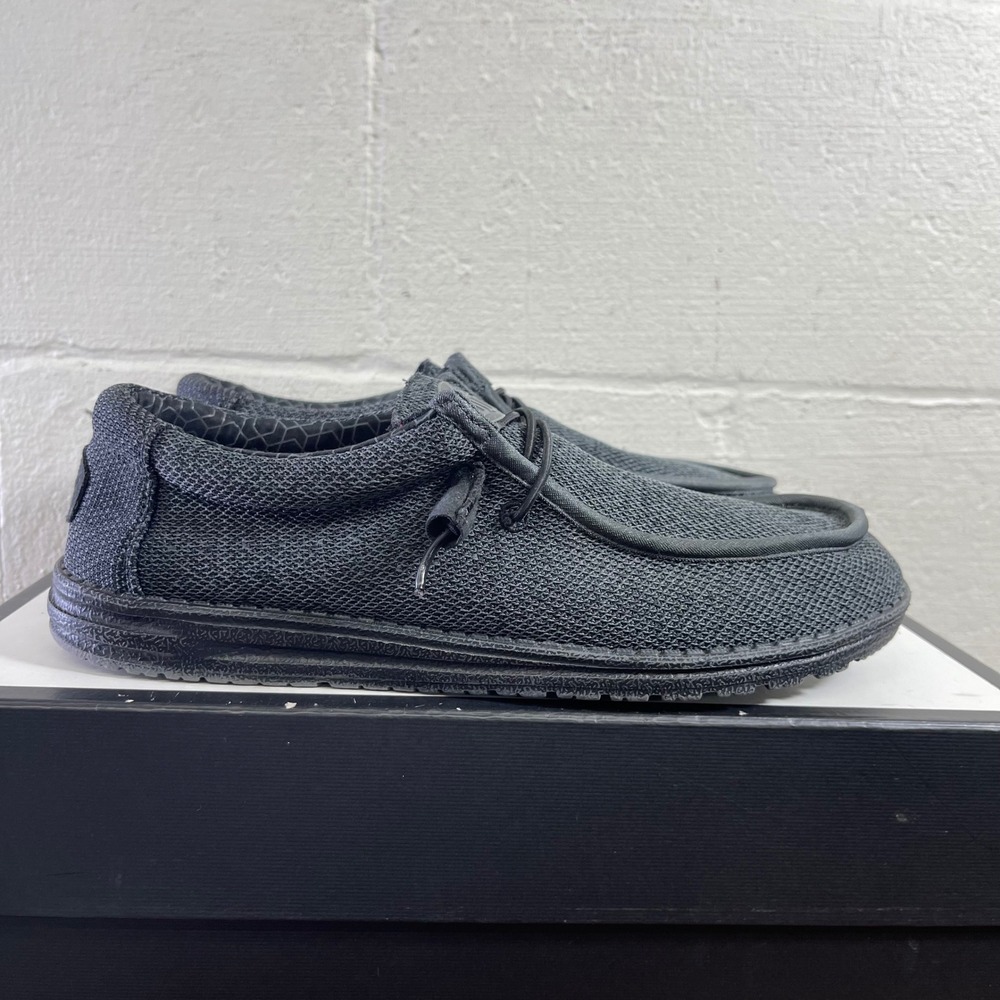Hey Dude Wally Sox Black Casual Sneaker Shoes Slip On Men's Size 10 M